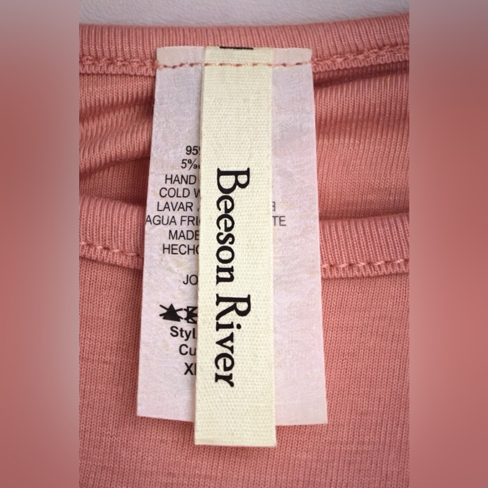 Beeson River BabyDoll Tiered Top in Dusty Pink ~ Size X-Large ~ NWOT - Picture 7 of 8